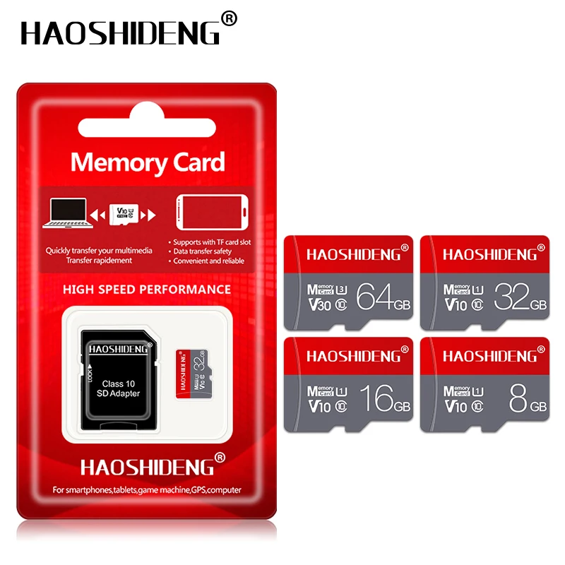 Micro SD карта cartao de memoria 4 ГБ 8 ГБ 16 ГБ флэш-карта tarjeta microsd/tf карта 32 Гб 64 Гб 128 Карта Памяти Подарочный адаптер