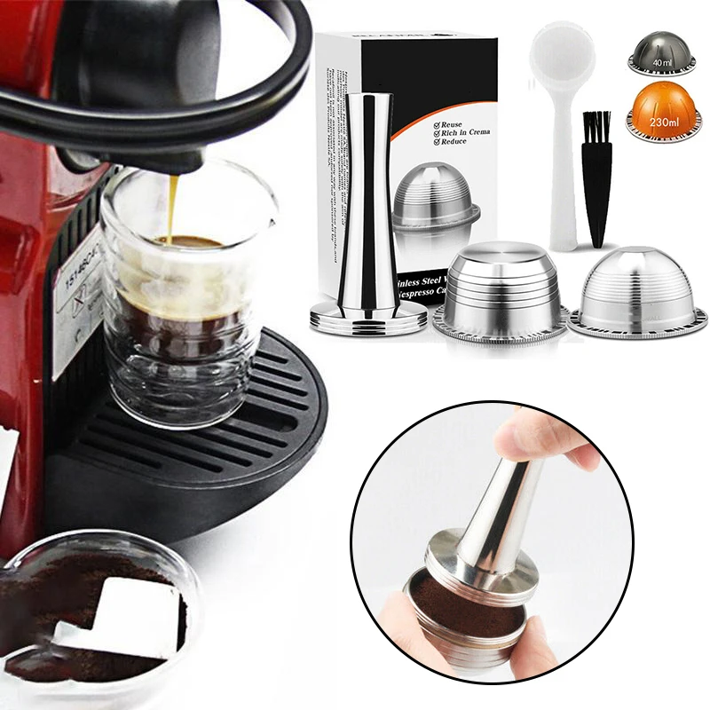 6 шт./компл. многоразовые Кофе капсулы вскрытия набор для кофемашины Nespresso Vertuo ENV135BAE& для Krups XN 9031