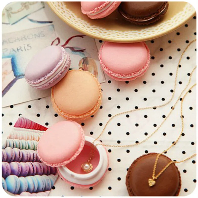 

6pcs Portable Mini Macaron Jewelry Ring Gift Storage Boxes Candy Color Necklace Pills Ear Studs Carrying Case Box for Wedding D