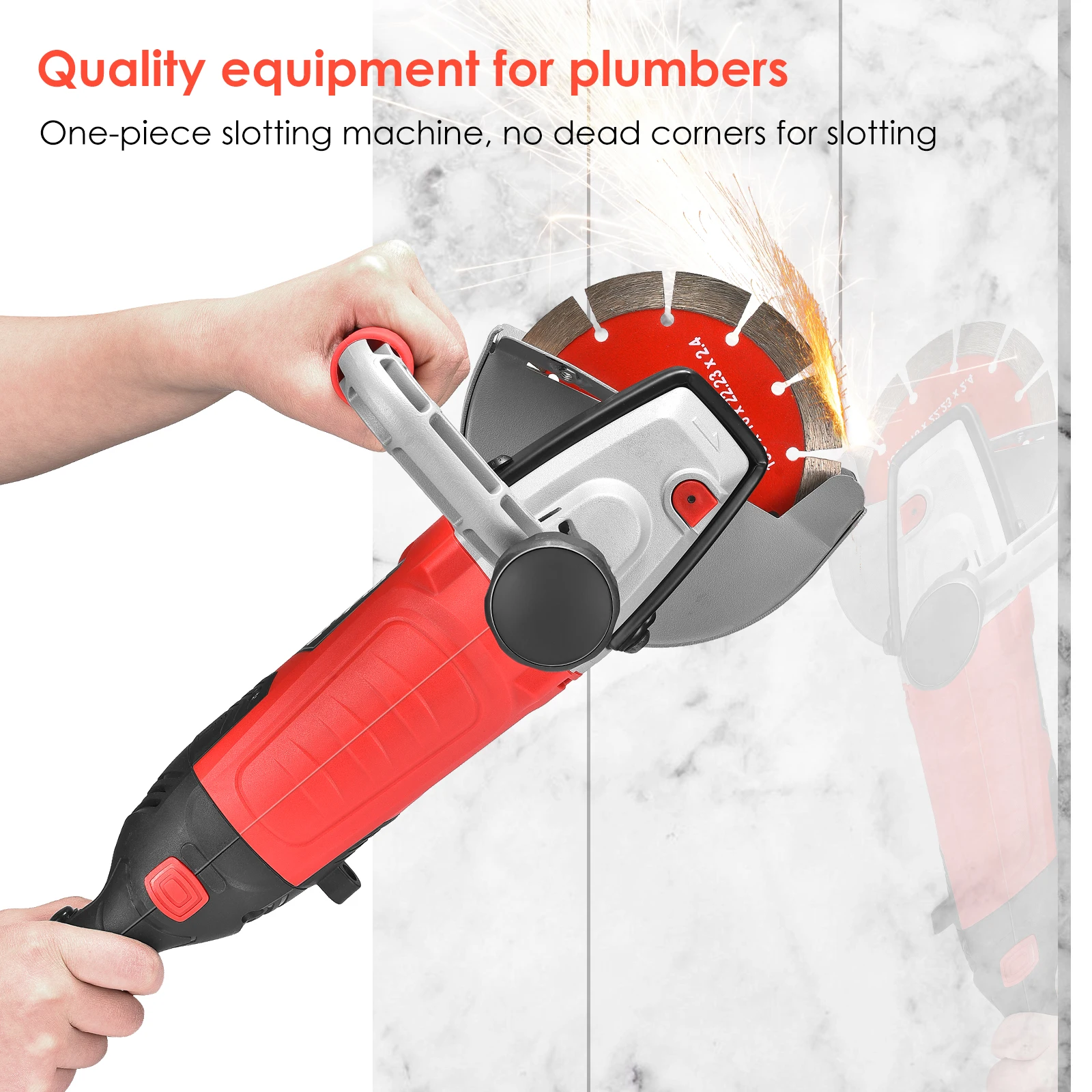US $269.50 Single Chip Wall Slotting Machine Stone Cutting Machine For Waterborne Road Doors Windows Multifunctional Concrete Electric Saw