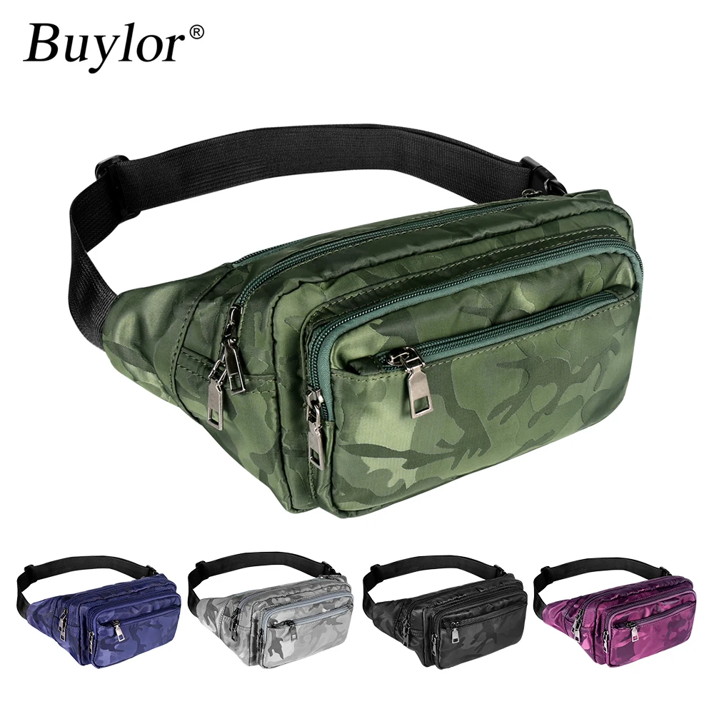 

Buylor Waist Pack Men Sports Belt Bag Newest Travel Bum Bag Camouflage Waist Bag Fanny Pack Unisex WaterproofPhone Wallet Pouch
