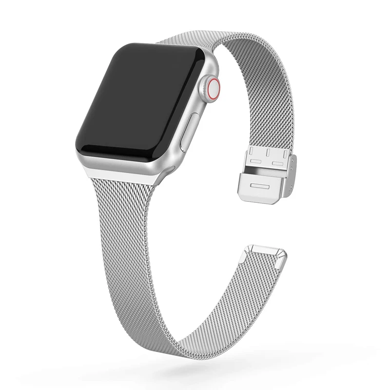 Ремешок Миланская петля для Apple watch band 40 мм 38 42 44 браслет из нержавеющей стали Iwatch