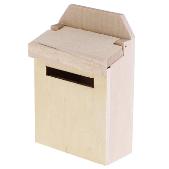 

New 1/12 Dollhouse Miniature Mini Wooden Mailbox Furniture Model Toys