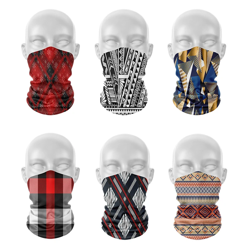 Creative Design Fashion 3D Printed Head Scarf Neck Gaiter Summer Hijab Magic Sports Cycling Protection Face Men's Bandana |