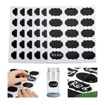 90 pcsset Blackboard Sticker Craft Kitchen Jars Organizer Reusable Labels Stickers Chalkboard Sticker Black Board Wall Stickers