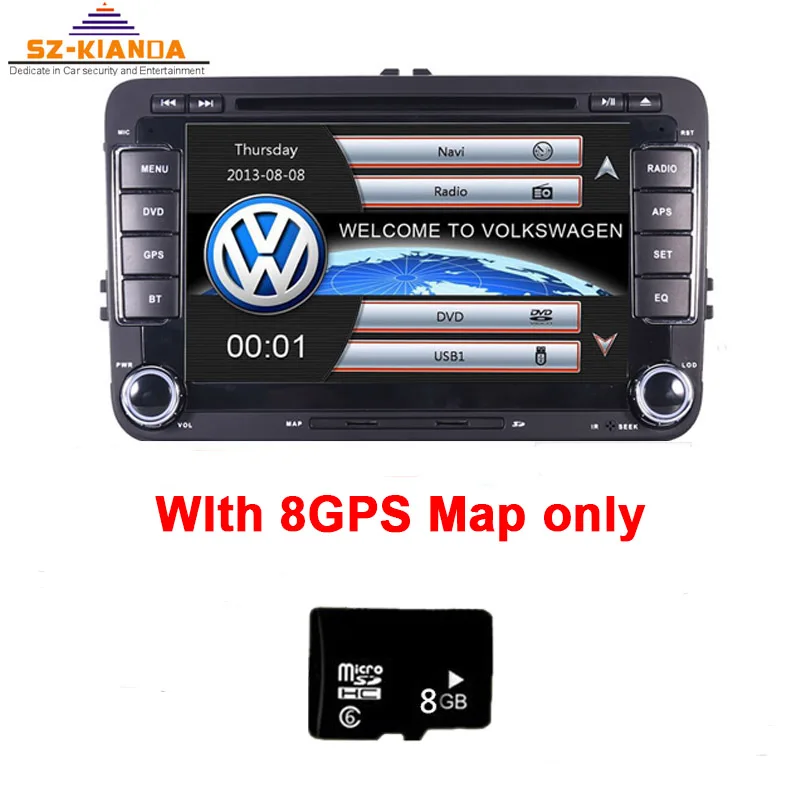 Заводская цена " сенсорный экран автомобильный DVD для VW Golf Polo Jetta Bora Passat Wifi 3g gps Bluetooth Радио USB SD gps карта - Цвет: 8GB SD GPS MAP