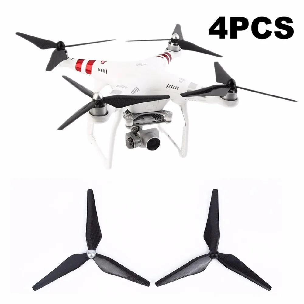 

4pcs 9450 Carbon Fiber Propeller Self-tighten 3 Blade Props for DJI Phantom 3 Standard Advanced Professional Drone Spare Parts