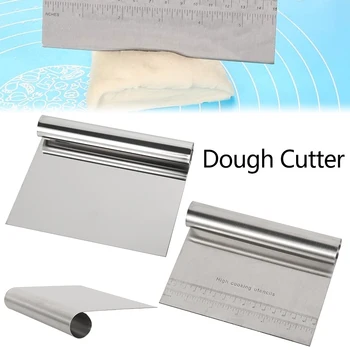 

Stainless Steel Cake Scraper Pastry Cutters Baking Cake Cooking Dough Scraper Fondant Spatulas Edge DIY Baking Decorating Tools