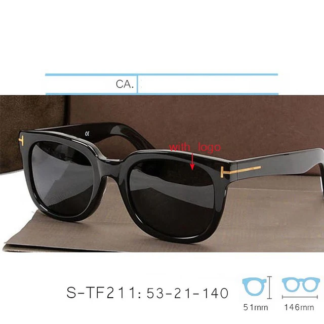 IVSTA Tom TF 211 солнцезащитные очки с логотипом настоящая ручная работа ацетатная оправа стимпанк для женщин и мужчин Роскошные брендовые Дизайнерские Большие зеркальные - Цвет линз: Black-Gray-with Box