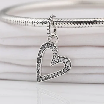

Authentic S925 Pendant Bead Crystal Heart Dangle Charm fit Lady Bracelet & Bangle DIY Jewelry