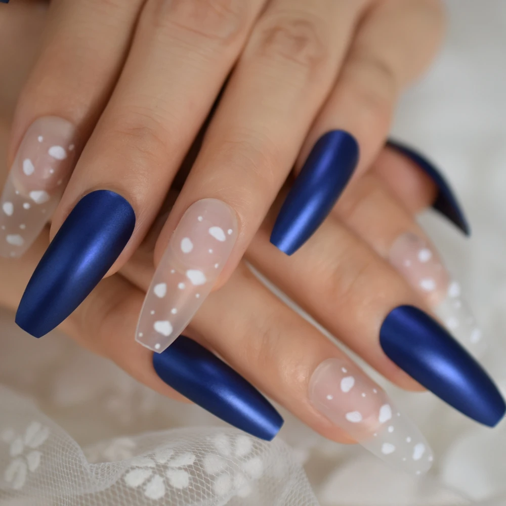 Cloud Purple Artificial Nail Tips Long Coffin Abs Nail Art Acrylic Press On  Nails Ballerina Nails Decoration Nail Art - AliExpress Beauty & Health
