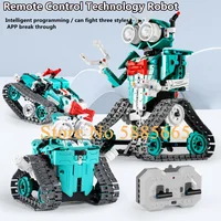3 In 1 Shape Dual Mode Remote Control Tank  DIY Building Blocks Graphics Programming 360°Rotation Gravity Sensor RC Car Toy Gift 2
