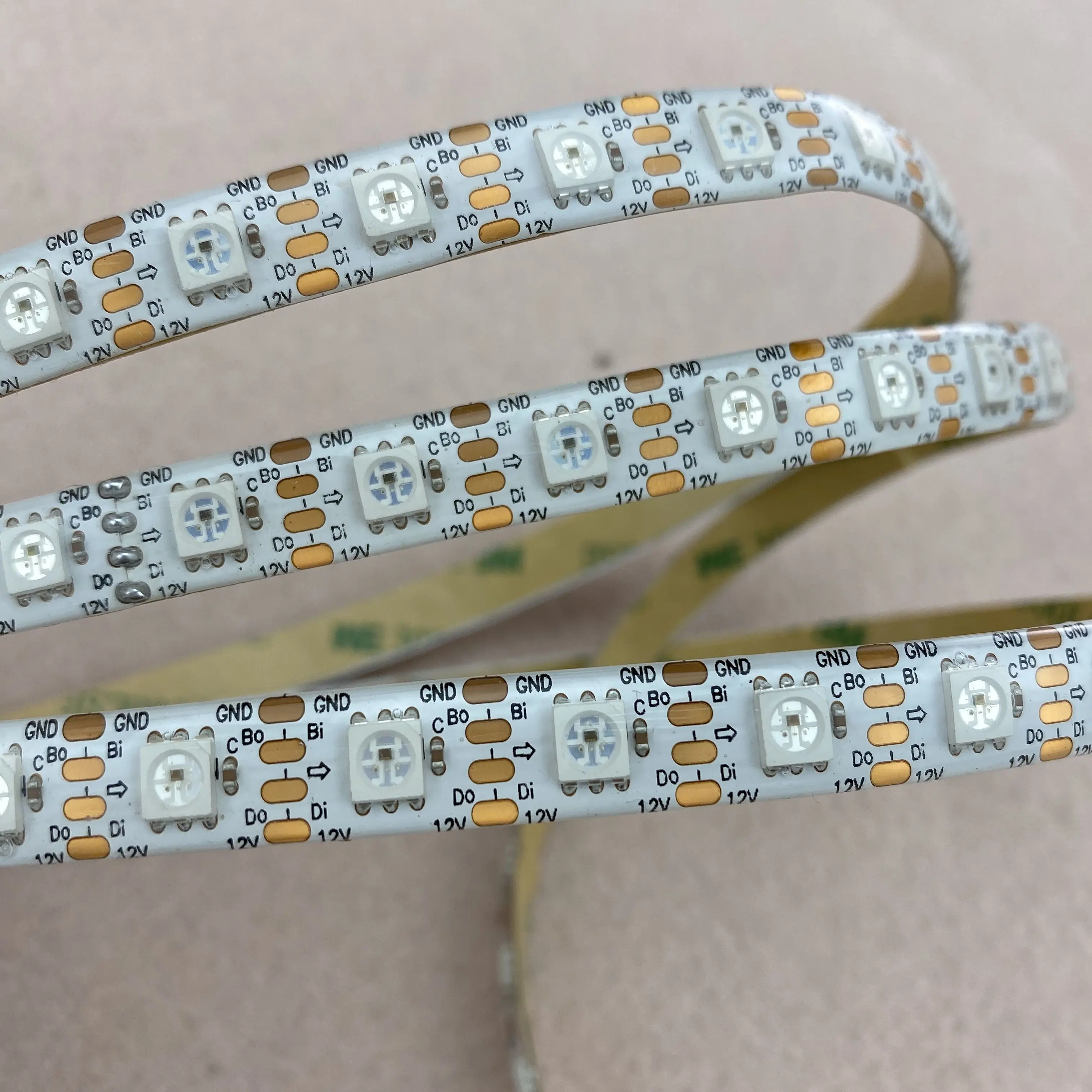 72 светодиода s/m WS2815 DC12V модифицируемая полноцветная RGB 5050 Светодиодная лента 5 м