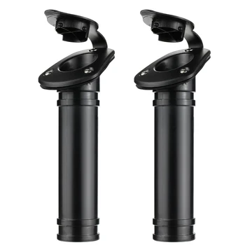 

2pcs Flat-bottomed Portable Fishing Rod Holder with Cap Cover Gasket for Kayak Boat Canoe