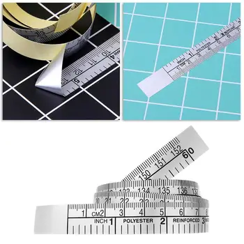 

152cm&60inch Paste Scale Paper Self Adhesive Metric Machine Vinyl Scale Tape Ruler Paper Measure Ruler Sticker For Sewing W6T3