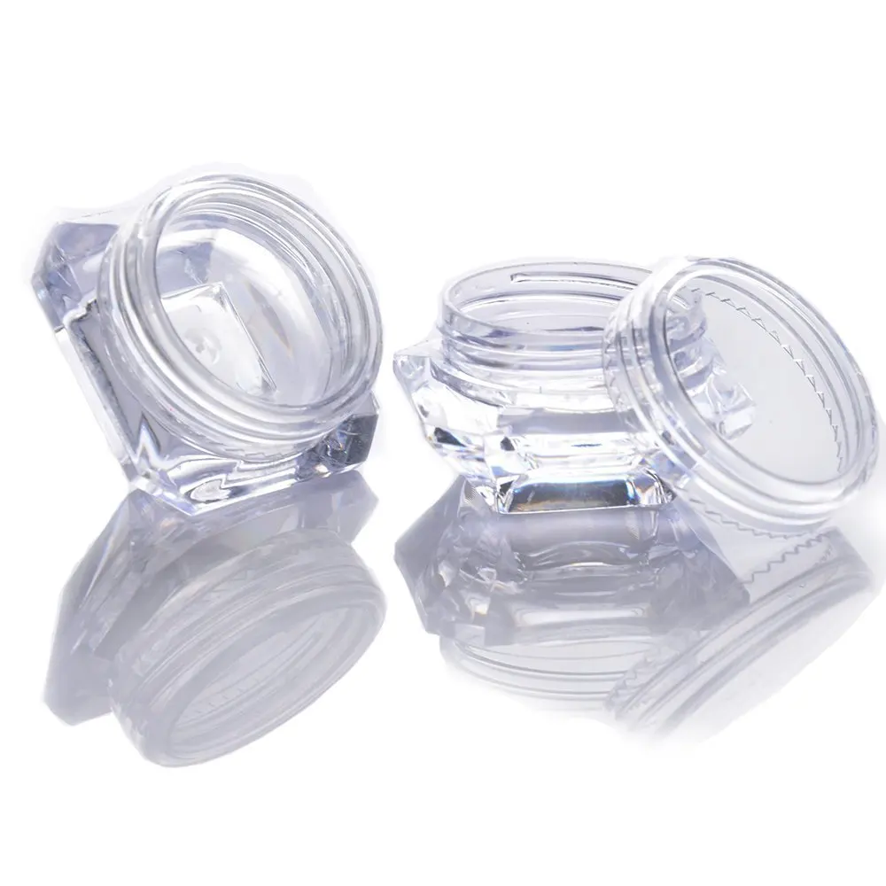 

FreeShip 10pcs 5ml Clear Refillable Empty DIY Cosmetic Pot Jars Case Diamond-shape Sample Bottles Vials Container for Eye Cream