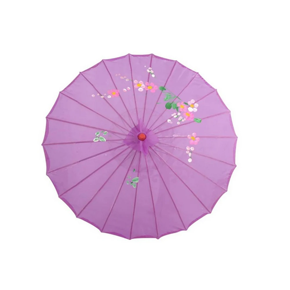 Китайский Винтаж ручной работы шелковые зонтики из пергаментной бумаги фотосессии зонтик танцевальный реквизит зонтики, дождевик - Цвет: Фиолетовый