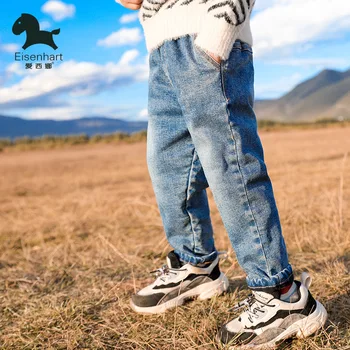 

Children's Pants Boys' jeans Plush 2020 new winter baby pants thickened warm and versatile jeans suitable for 3-10 years old