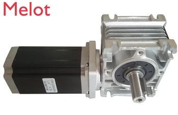 

NMRV030 worm gearbox speed reduction geared NEMA23 57HS stepper motor CNC kit with single output shaft 14mm