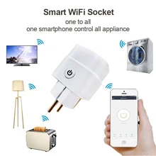 

Tuya EU Smart Plug WiFi Socket Wireless Remote Timer Voice Control Monitor Power For Alexa Google Assistant Smart Life Home Plug