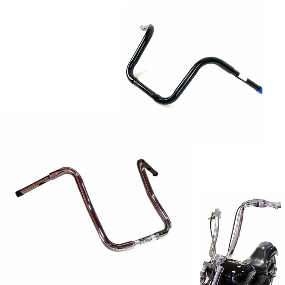 1 1/4" Motorcycle Handlebar 18" 16" Rise Ape Hanger For Harley Softail