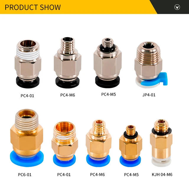 15 Pièces 3D Imprimante PC4-M6 Pneumatique Connecteur Et 15
