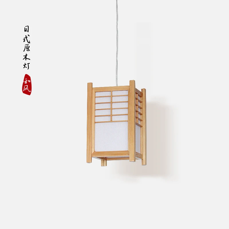 

Japanese Style Wood Pendant Light Tatami Wood Bar Restaurant Aisle Porch Hanging Light Lamp hanglamp