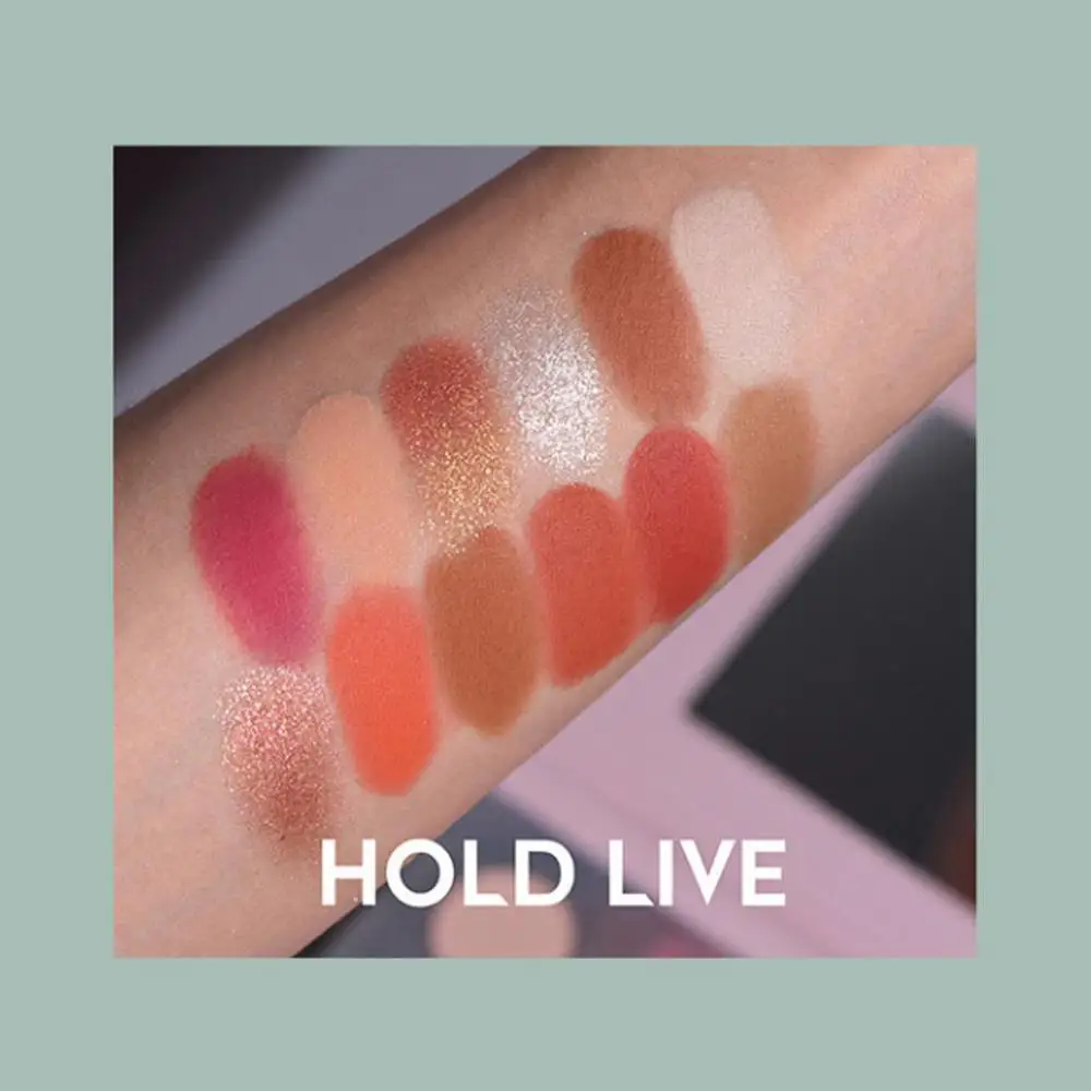 Hold Live Peach Cherry Blossom мерцающие матовые тени для век Палитра бриллиантовый блеск макияж водонепроницаемые стойкие тени для век