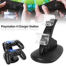 Контроллер Зарядное устройство Док-станция светодиодный двойной USB PS4 зарядная подставка Подставка для sony Playstation 4 PS4/PS4 Pro/PS4 тонкий контроллер