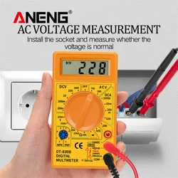 ANENG – multimètre numérique LCD DT830G AC/DC 750/1000V, ampèremètre, testeur d'ohm, voltmètre électrique 