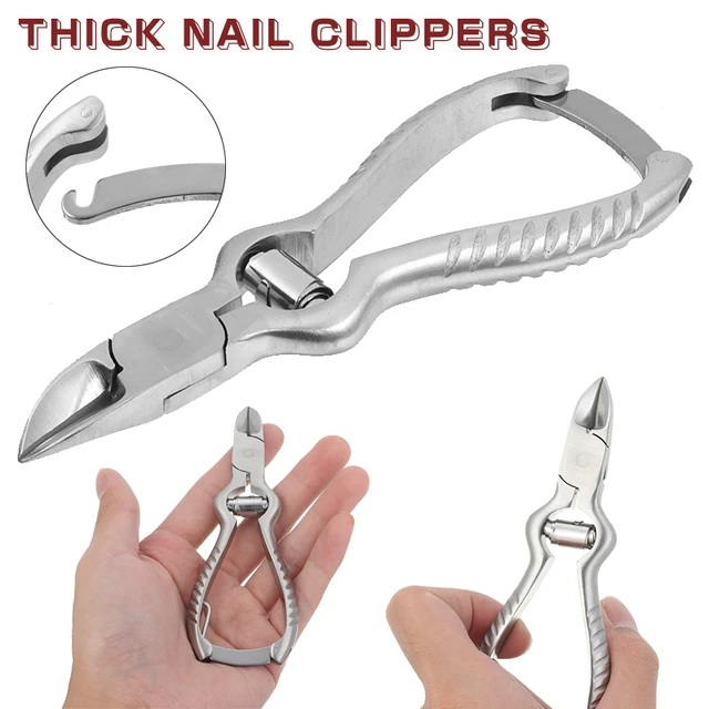 Thick Nail Clipper, Heavy Duty Toenail Fingernail Clippers, Best Wide Toe  Nails Cutter for Men & Women, Large Edge Long Handle Stainless Steel  Toenails Cutter, Professional Nail Clippers Wide Mouth Curved Cutters