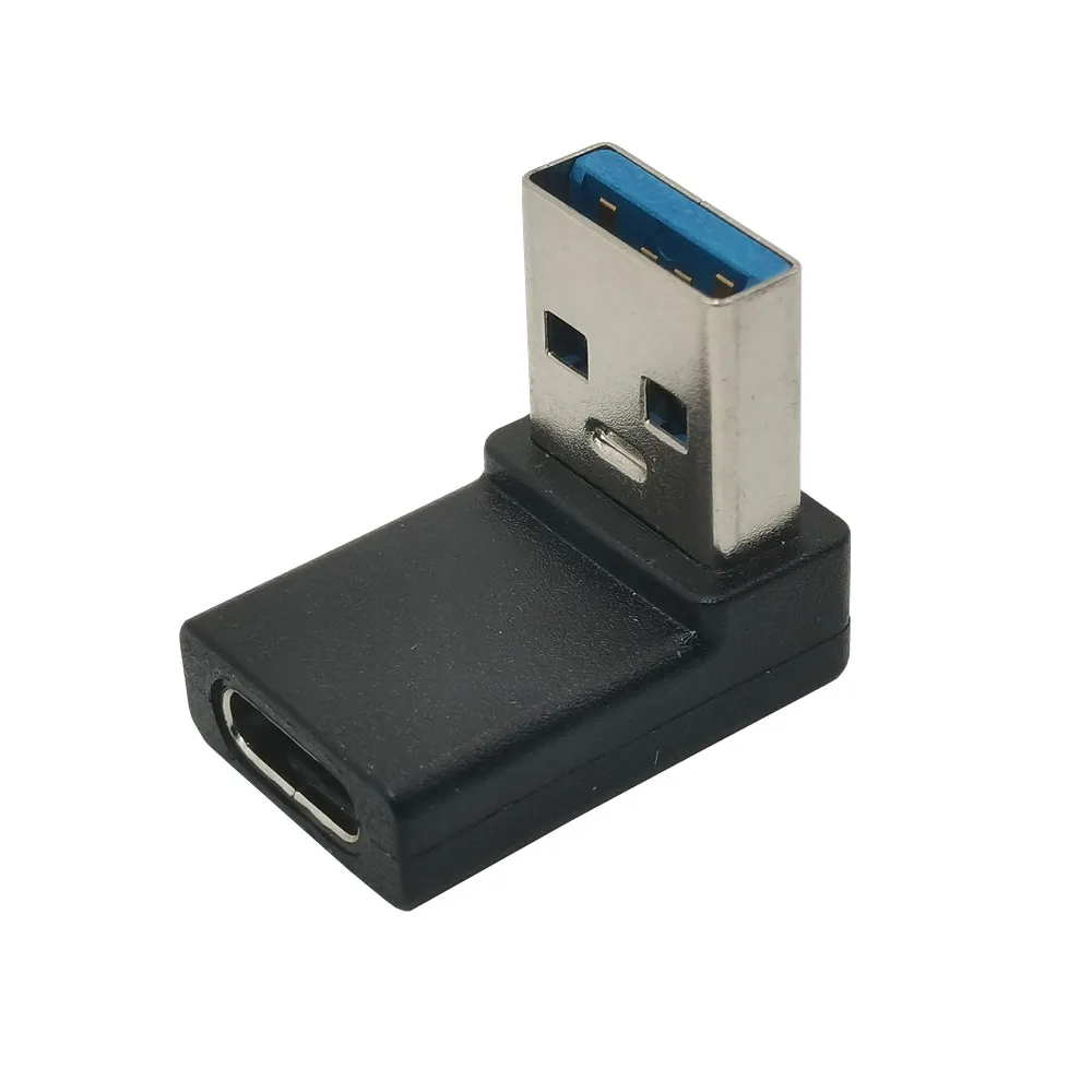 스위치 Lite PS4 PC용 USB C타입 암-USB 3.0 수 어댑터, 90 도 엘보 C타입 컨버터 어댑터