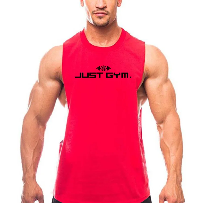 Just Gym Wear Muscle Guys Clothing Mens Loose Open Side Tank Tops For Male  Summer Cut Off Sleeveless Active Shirts Fitness Vest