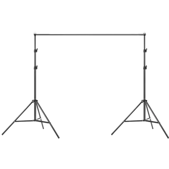 

1pc Photographic Tripod Background Frame Portable and Stretch Photo Studio Backdrop Support Holder (2x2m Black)