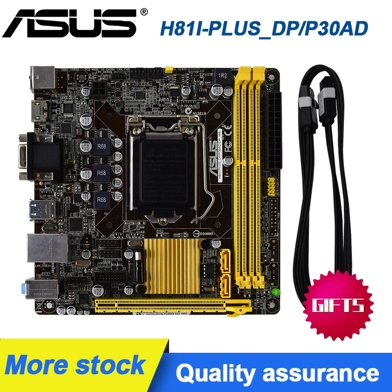 ASUS H81IPLUS_DP/P30AD/DP_MB motherboard LGA 1150 DDR3 16G intel H81