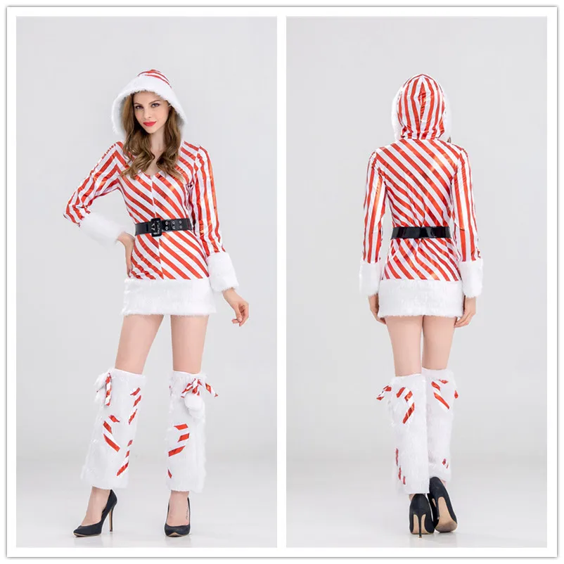 

Stripes Snow Christmas Clothes Christmas Clothing Little Penguin-Character Play Uniform Party Snowman-Costume