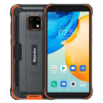 Перейти на Алиэкспресс и купить Blackview BV4900 Pro Android 10 смартфон 4 Гб Оперативная память 64 Гб Встроенная память 5580 мА/ч, 5,7 дюйма Helio / P22 IP68 прочный Водонепроницаемый NFC мобильный те...