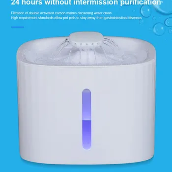 

High Quality 360 circulation Filtration Drinking Fountain LED Luminous Visual Automatic Drink Fountain Dog Pet Watering Machine