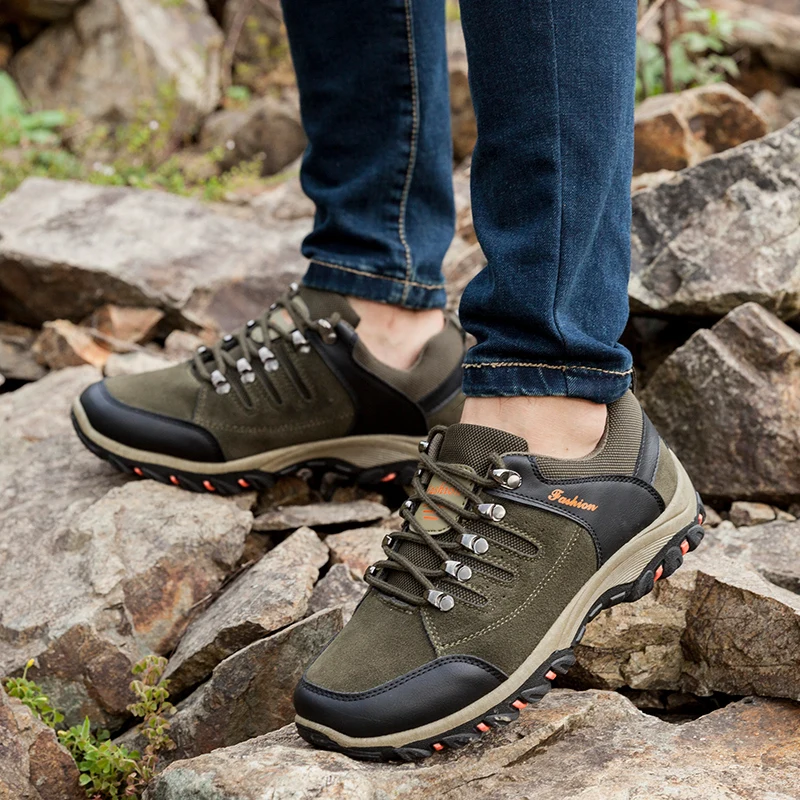 Beste 2019 nieuwe mannen casual schoenen Zapatos de Hombre comfortabele waterdichte outdoor wandelschoenen en najaar rubber sneakers