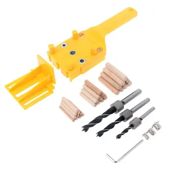 

Dowel Jig 6 8 10mm Wood HSS Drill Bits Woodworking Jig ABS Plastic pocket hole jig Drill Guide Tool For Carpentry