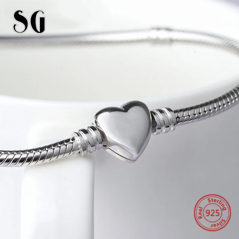 New 19CM,22CM Snake Chain Luxury 925 Sterling Silver Bracelet DIY Charms Authentic Fashion Jewelry making for women gift
