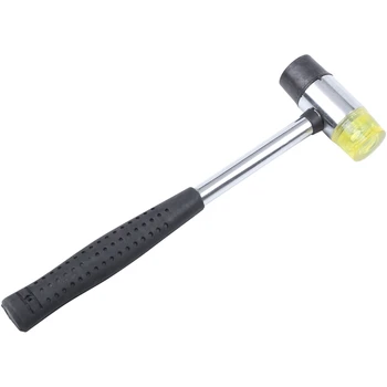 

Double Faced Soft Mallet Rubber Hammer Glazing Window Beads Tool Steel Handle Install Hammer Household Tool