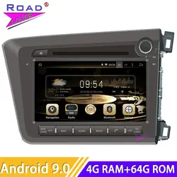 Roadlover Android 8,0 Автомобильный мультимедийный dvd-плеер видео для Honda Civic 2012-RHD стерео gps навигации Magnitol двойной Din радио