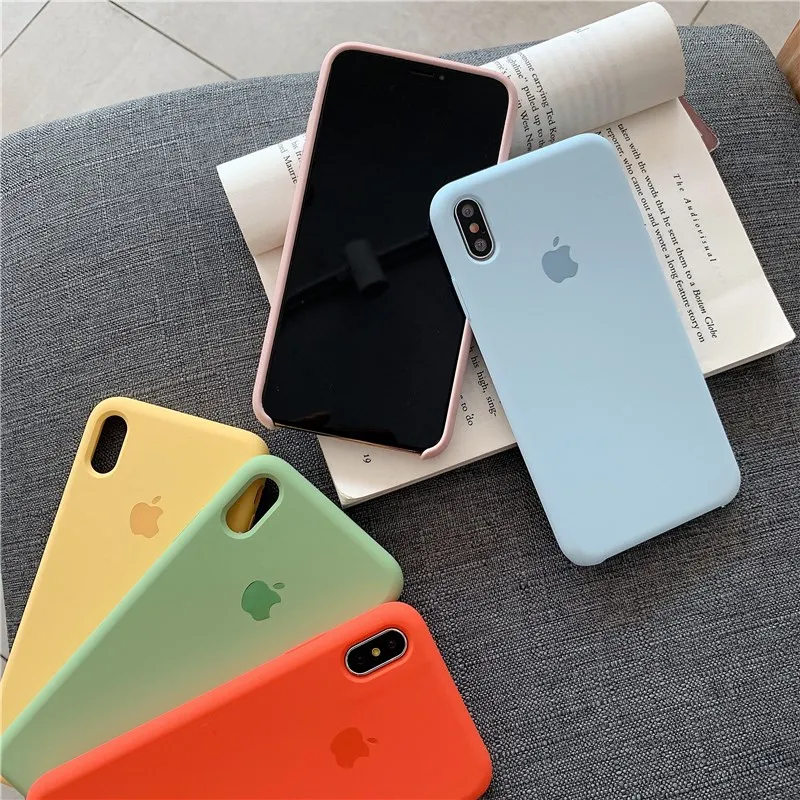 Силиконовый Жидкий чехол для телефона iPhone 6 S 7 8 Plus X XR XS MAX мягкий детской кожи |