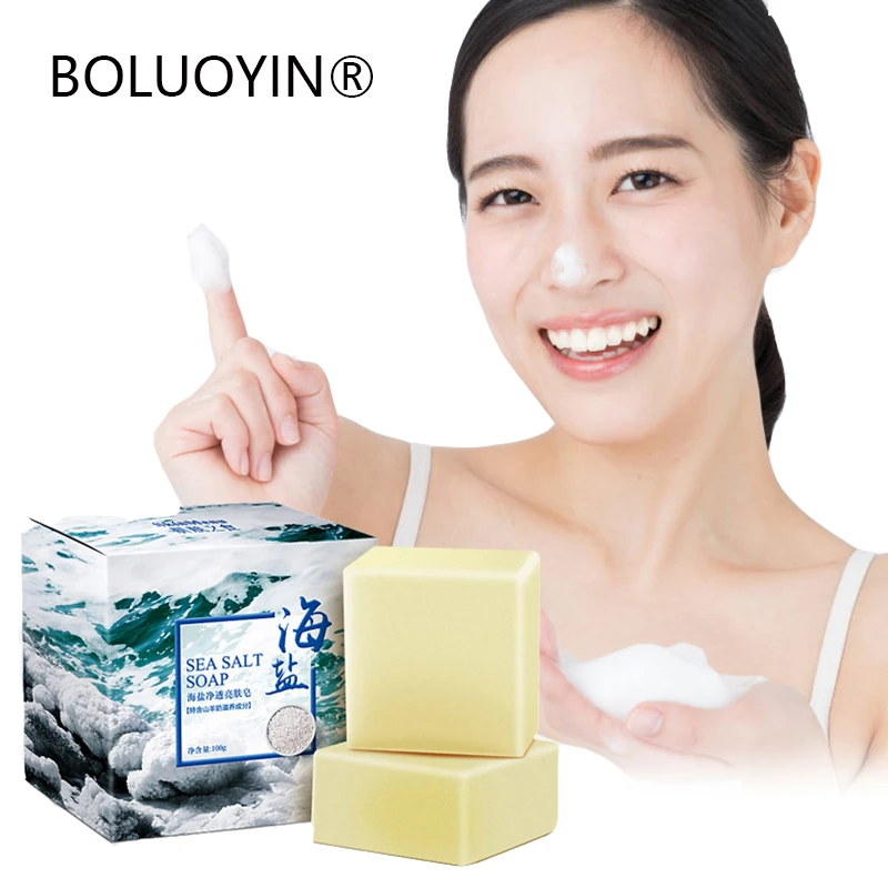 

Whitening soaps Removal Pimple ForeoING Acne Treatment Sea Salt Cleaner Moisturizing Goat Milk Soap Face Care Wash Basis Soaping