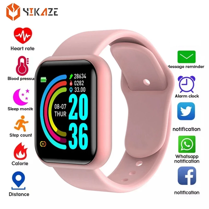 D20 Pro Smart Watch Y68 Bluetooth Fitness Tracker Sports Heart Rate Monitor Blood Pressure Bracelet for Android IOS | Дом и сад
