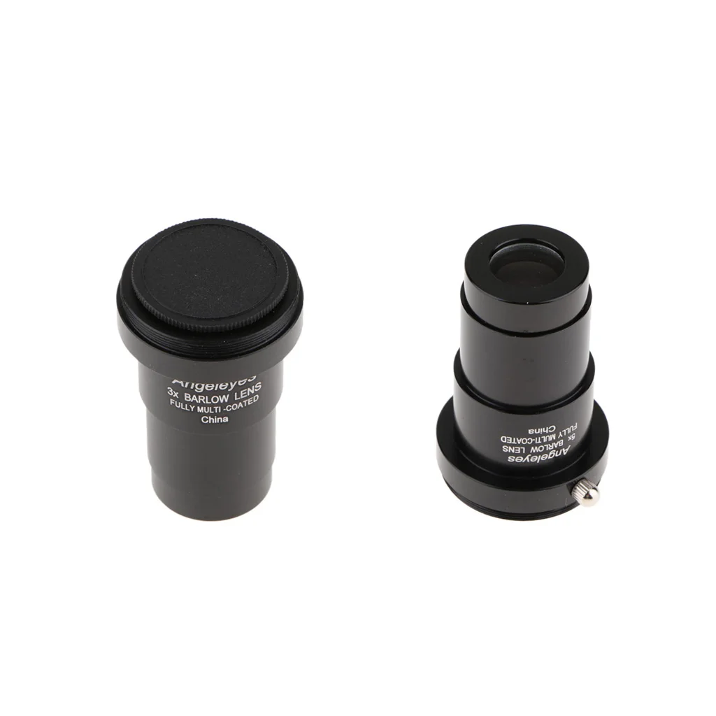 5X + 3X Barlow Lens for Bushnell Leica Zeiss Telescope Eyepiece 1.25inch M42x0.75mm Thread Reflector Refractor