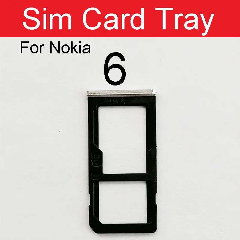 Держатель для микро sim карты Nokia X6 6 1 Plus 2018 TA 1016 1043 1045 1068 SD слот карт запасные