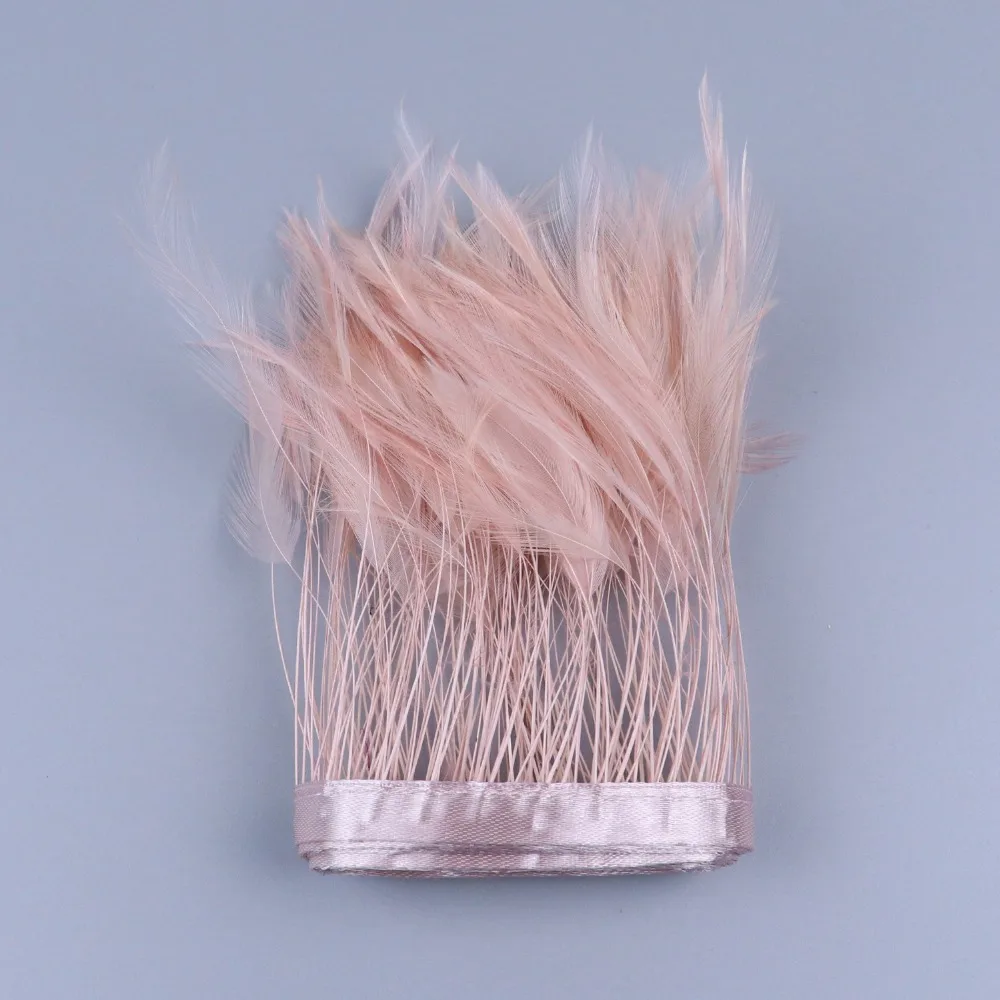 JB0502025 leather pink chicken necklace feather trims 1