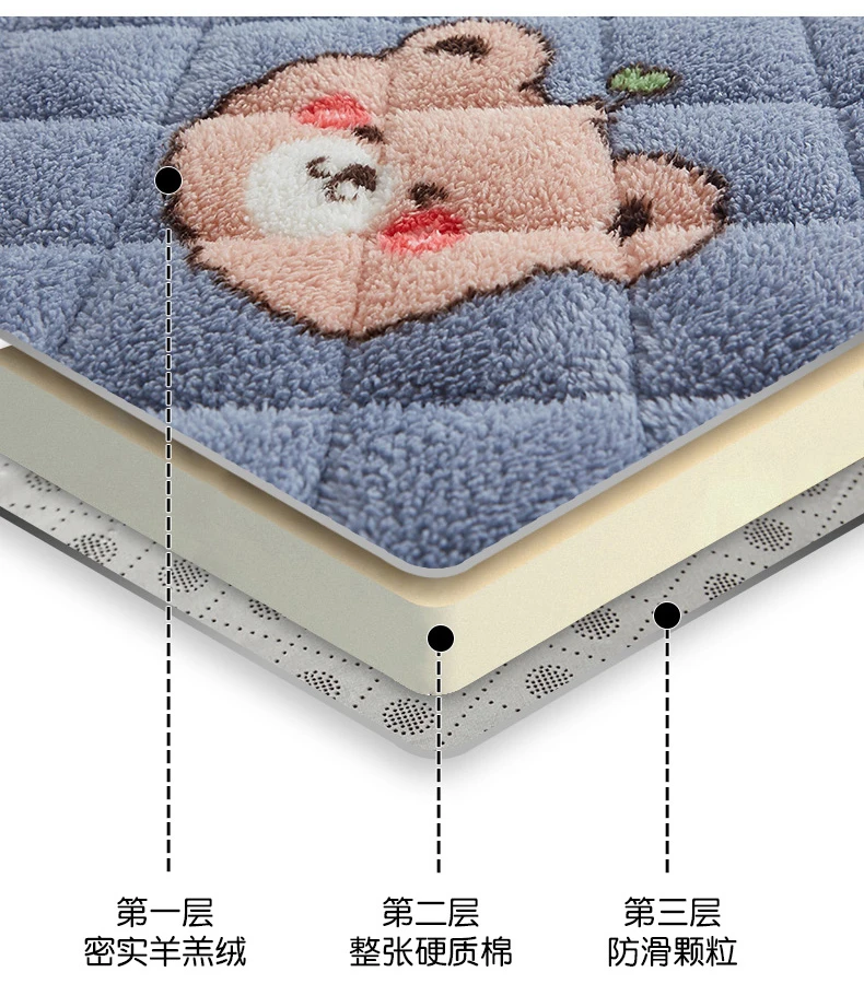 Description Picture 6 of itemLamb wool mattress elastic cushion home foldable comfortable soft Single Double tatami sleeping pad spring autumn sponge mat